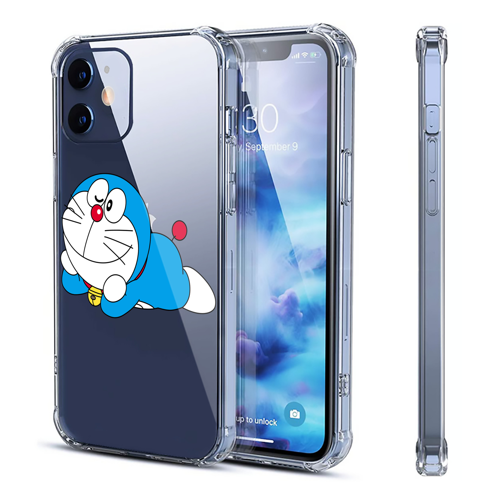 （画像用） ドラえもん Doraemon 【iPhone 12シリーズ対応】透明スマホケース（クリアソフトケース）